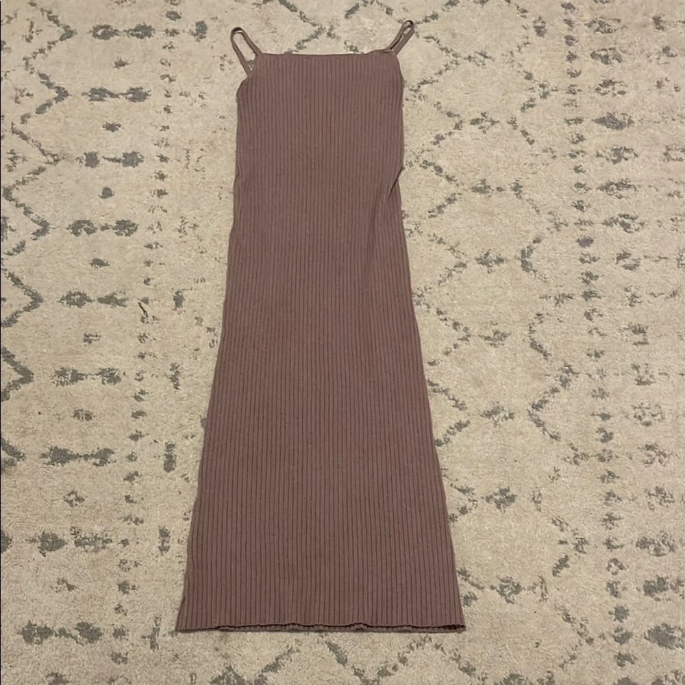 Solaí The Label Wheat Ribbed Sweater Dress
